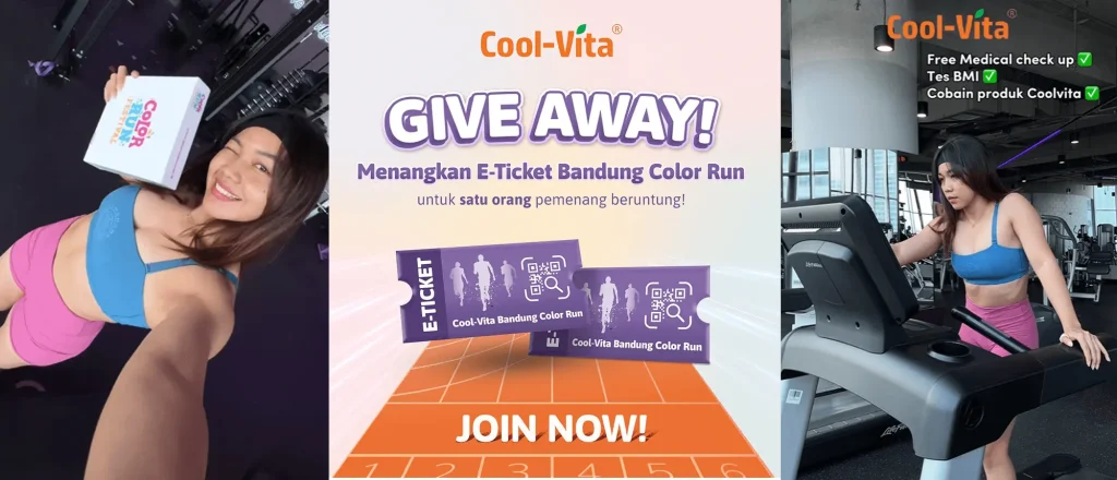 @anindahatifa Giveaway Time! Malas Cardio di Gym Ayo Ikuti Keseruan Color Run Festival 2024 Bersama Cool-Vita!