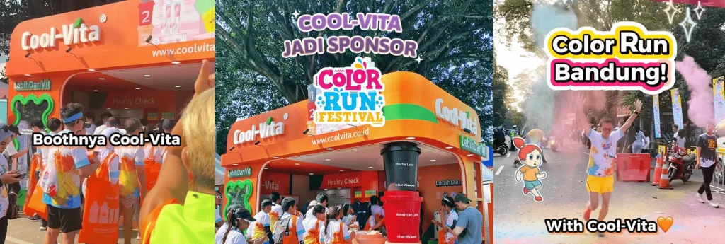 Hadirnya Cool-Vita Sukses Memeriahkan Bandung Color Run Festival 2024